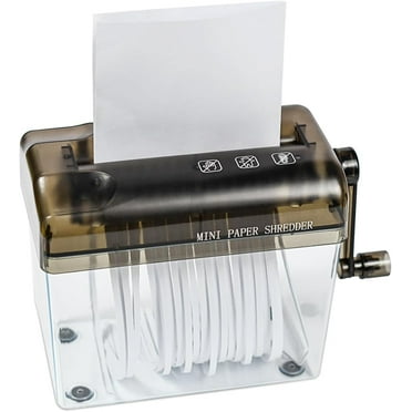 Mini Hand Shredder Portable Paper Shredder Manual Shredder Documents Paper Cutting Tool Home Office Desktop Stationery Blue