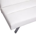 thumbnail image 4 of White Convertible Futon Sofa, Modern Reclining Black Sleeper Sofa, Classic,Faux Leather Futon Sofa Bed, 4 of 9