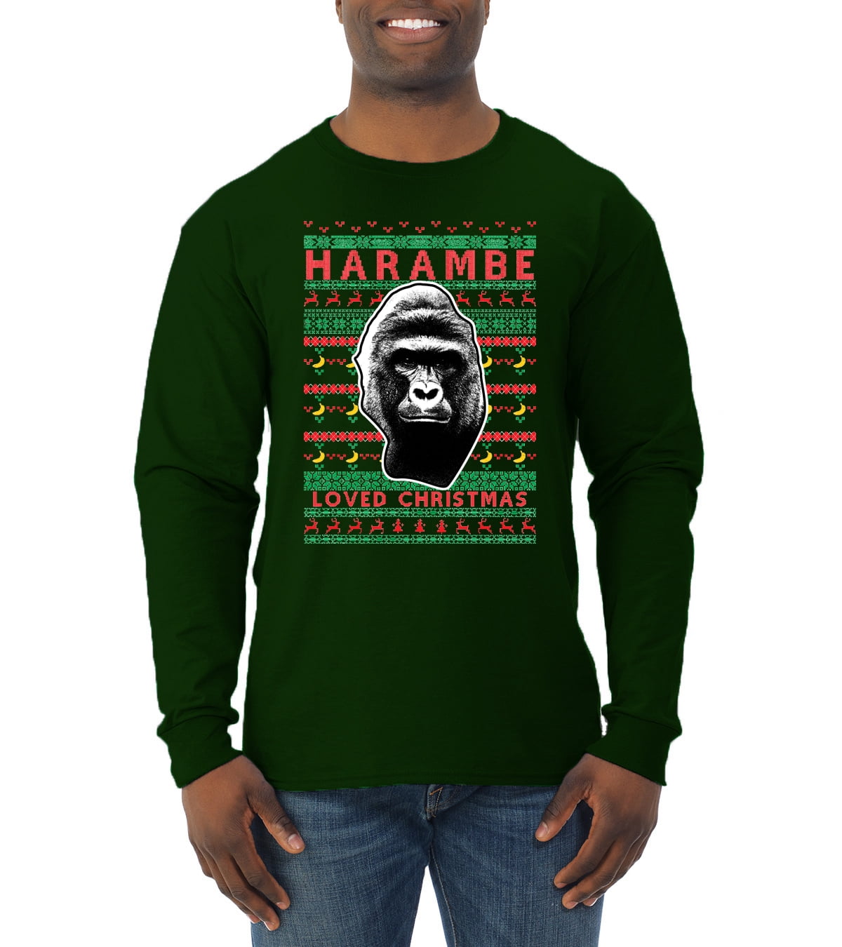 harambe loved christmas sweater