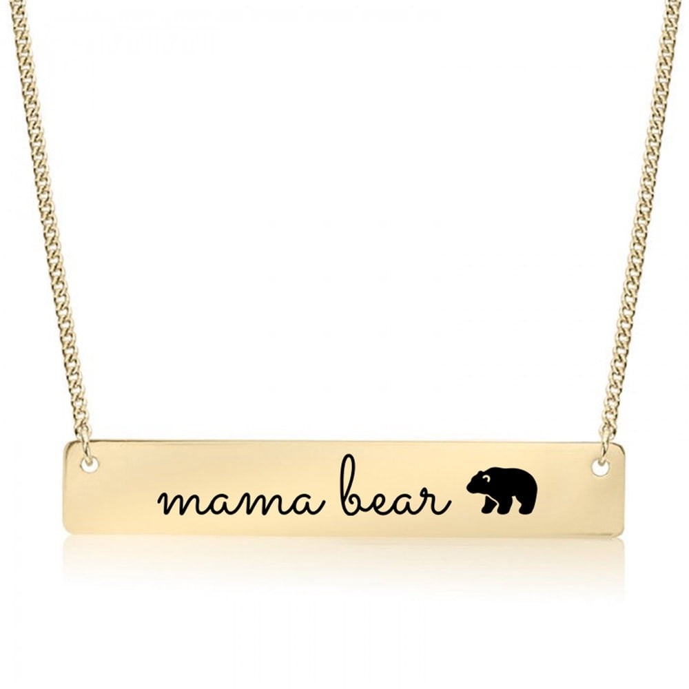 mama bear and cubs necklace
