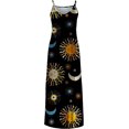 thumbnail image 3 of LAICAIW Robe d'Été Teinture sur Nœuds Florale Col en V Aguichant Sans Manches Femme Longue Mode Ample Maxi Robes Plage Fête Robe d'Été, 3 of 4