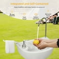 thumbnail image 6 of DWVO Portable Camping Sink With Rolling Wheels and Carry Bag Towel Holder & Soap Dispenser,Basin,17L Tank, White, 6 of 8