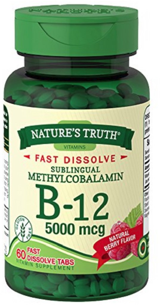 Nature's Truth Sublingual Methylcobalamin B-12 5000mcg Tabs, Berry 60 ...