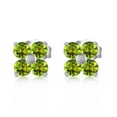 thumbnail image 2 of Galaxy Gold GG 14K White Gold 1.15 Carat Natural Peridot Stud Earrings - August Birthstone - Abundance & Joy - Fine Jewelry for Women, 2 of 3