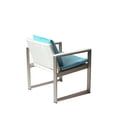 thumbnail image 4 of Pangea Home Chester Chair, Brushed Turquoise In Aluminum, Rattan, 4 of 6