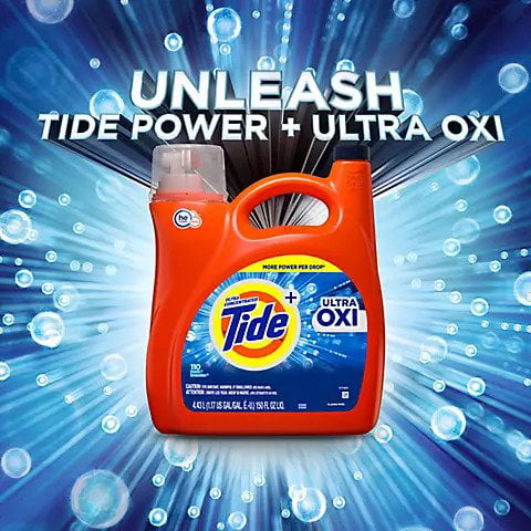 Tide Ultra Oxi Liquid Laundry Detergent, 165 Fluid Ounces - 1