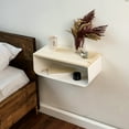 thumbnail image 5 of Ultimate Premium Products Small Floating Metal Nightstand with Spruce Top, 5 of 5