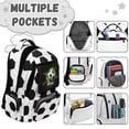 thumbnail image 7 of Kuiaobaty Soccer Ball Print Backpack for Kids Boys 17 Inch Backpack with Bottle Holder Roomy Sturdy School Bag Bookbags for School, 7 of 7