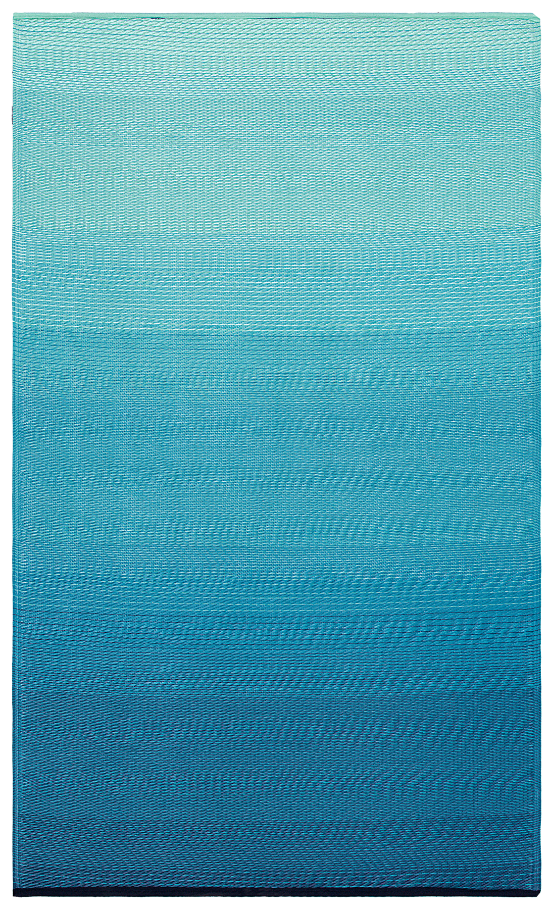 Fab Habitat Outdoor Rug - Waterproof, Fade Resistant, Crease-Free - Premium Recycled Plastic - Ombre - Patio, Deck, Porch, Balcony, Laundry Room - Big Sur - Teal - 4 x 6 ft