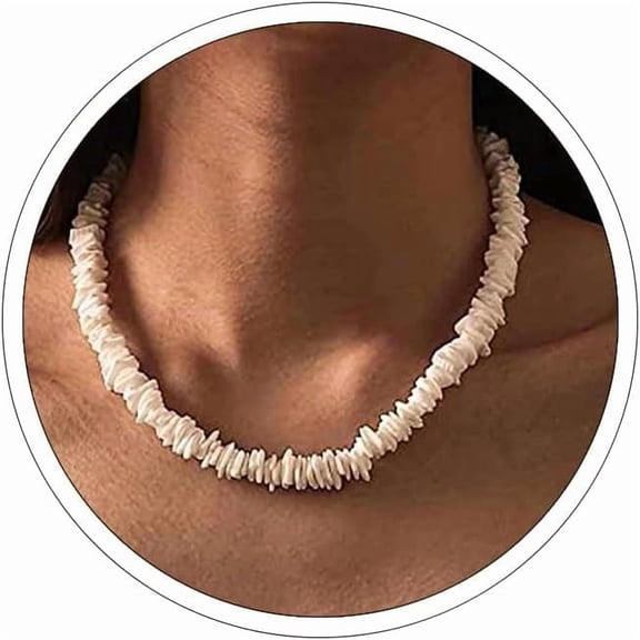 Puka Shell Necklace Men Summer Surfer Necklace Seashell Necklaces for Women Beach Necklaces for Men Beach Jewelry[p369]