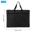 thumbnail image 2 of Uxcell 15.7x11.8" Document Bag, Oxford Waterproof 2 Compartment Handheld Zipper File Handbag Portfolio Briefcase, Black, 2 of 5