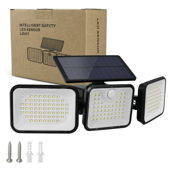 Elegant Choise Outdoor Solar Flood Lights with Motion Sensor and 180 LEDs, 2Pcs