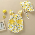 thumbnail image 4 of THJRPQJFD Boys Suit Size 8 Baby Girls Overalls Size 14-16 Girls Straps Apple Print Romper Sunsuit Hat Bodysuit, Fruit-inspired Baby Clothes Boy 12-18 Months, 4 of 5