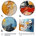 thumbnail image 3 of Designart "Harmonious Abstraction II" Abstract Collages Floater Framed Wall Art Living Room, 3 of 7