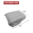 thumbnail image 3 of KBH Center Console Cover for 2023-2026 Honda Pilot with Leather Side Pockets, 2024 2025 2026 Honda Ridgeline/Passport Armrest Cover, Middle Console Lid Protector Interior Accessories, Gray, 3 of 8