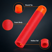Sponge Round Soft Bullets,Refillable Mega Sponge EVA Round Soft Bullets Refill Darts