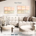 thumbnail image 4 of Elephant Stock Blush Seascape Wall Art - Horizontal Multi Panel Canvas - Living Room Wall Decor - Abstract Multi Panel - Pink And Orange Decor By Cynthia Coulter - 45" x 28", 4 of 8