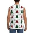 thumbnail image 4 of Bingfone Buffalo Plaid Christmas Trees Pattern Men's Tank Tops Workout Sleeveless Tee Shirts Running Beach Tanks for Men-Small, 4 of 8