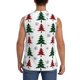 thumbnail image 4 of Fotbe Buffalo Plaid Christmas Trees Men's Camiseta sin Mangas Estampada para Hombres, Playera Casual para Gimnasio, Entrenamiento, Playa-Large, 4 of 7