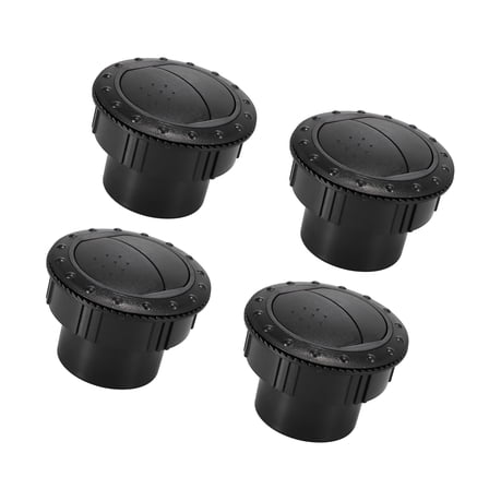 Motoforti 4 Pcs AC Air Outlet Vent Louvered Dashboard Electroplate Knob for RV Bus Boat Yacht Caravan 60mm