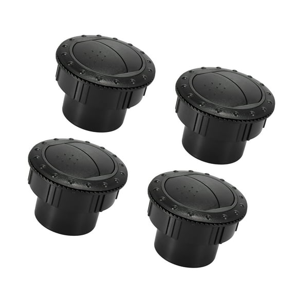 Motoforti 4 Pcs AC Air Outlet Vent Louvered Dashboard Electroplate Knob for RV Bus Boat Yacht Caravan 60mm