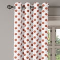 thumbnail image 3 of Ambesonne Basketball Grommet Curtain, Cartoon Balls Score, 50" x 54", Cinnamon Black White, 3 of 6