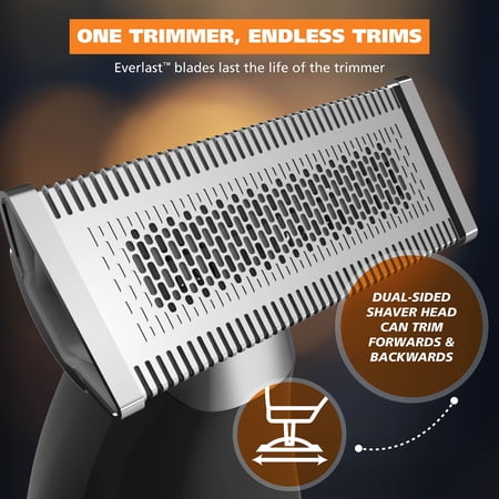 WAHL TRIM NINJA HYBRID ELECTRIC RAZOR AND BEARD TRIMMER FOR MEN – EVERLAST DOUBLE-SIDED ELECTRIC SHAVER BLADE FOR FACIAL HAIR GROOMING – MODEL 3028243