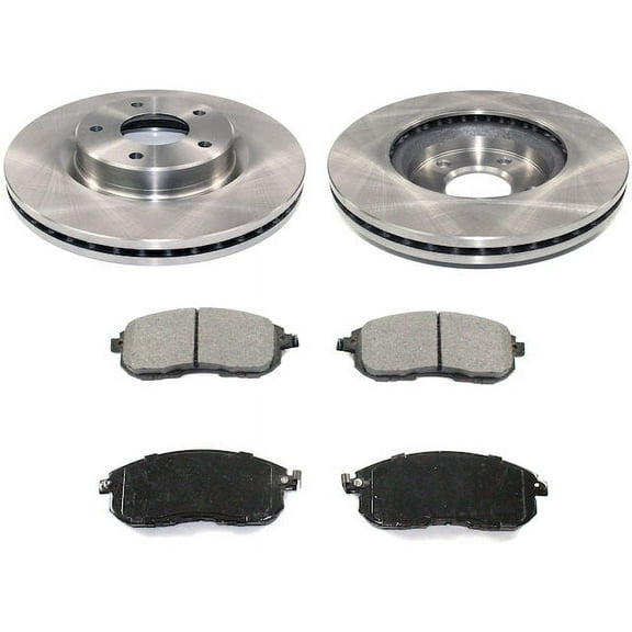 Front Brake Pad and Rotor Kit - Compatible with 2007 - 2013 Nissan Altima Coupe 2008 2009 2010 2011 2012