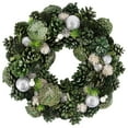 thumbnail image 2 of Northlight Pinecone, Thistle and Ornaments Small Artificial Christmas Wreath - 14" - Unlit, 2 of 6