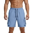 thumbnail image 2 of Stamzod Mens Cargo Shorts Workwear Lightweight Outdoor Work Hiking Shorts Men Summer Beach Shorts with Pocket Blue XXXL, 2 of 9