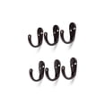 thumbnail image 3 of Mainstays, Bronze Finish Metal Hooks, Clutter-Free Hooks for Hanging Towels and Coats, 10 lbs Capacity, 6 Pack, 3 of 6