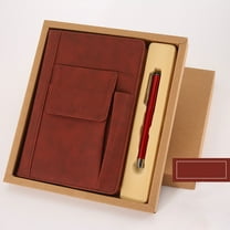 2025 Note Books for Work Organizer Leather Book Cover A5 Book Sleeve Brown Reusable Book Protector Paperbacks Notebook with Extra Sleeve Pen Pockets for Book Lovers Classmate Gifts Clearance!