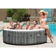 Intex PureSpa Plus 6 Person Inflatable Hot Tub Bubble Jet Spa, 85 x 28