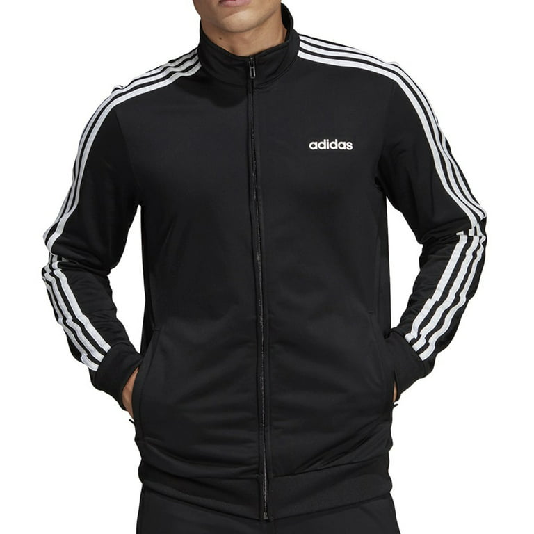 Worden Nu al contact Adidas Essentials 3 Stripe Men's Track Jacket DQ3070 - Black, White -  Walmart.com