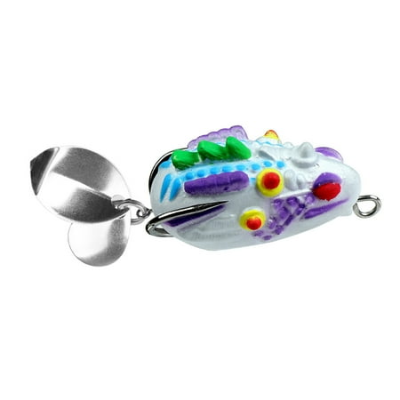 lixuesong Simulated Soft PVC Frogs Lures with Double Hook & 3.5cm Ray Frogs Crankbait Lures Fishing Baits