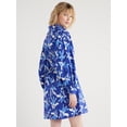 thumbnail image 3 of Scoop Women's Balloon Sleeve Poplin Shirtdress with Pockets, Sizes XS-XXL, 3 of 5