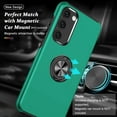 thumbnail image 3 of Shockproof Case for Samsung S23 Plus/S23+ 5G, [Embedded Finger Ring] Military Grade Phone Case Cover with Reinforced Metal Stand Kickstand [Support Magnetic Car Holder] for S23+, Green, 3 of 13