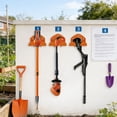 thumbnail image 4 of Colgador de pared para herramientas eléctricas de jardín, cobertizo de metal, garaje, montaje en pared, organizador para recortadoras de jardín, escobas, palas y cortacésped., 4 of 8