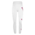 thumbnail image 4 of DDAPJ pyju Breast Cancer Awareness Leggings for Women Pink Ribbon Printed High Waist Stretch Yoga Pants Buttery Soft Casual Workout Tights Lightweight Milk Silk Legging White XXL, 4 of 5