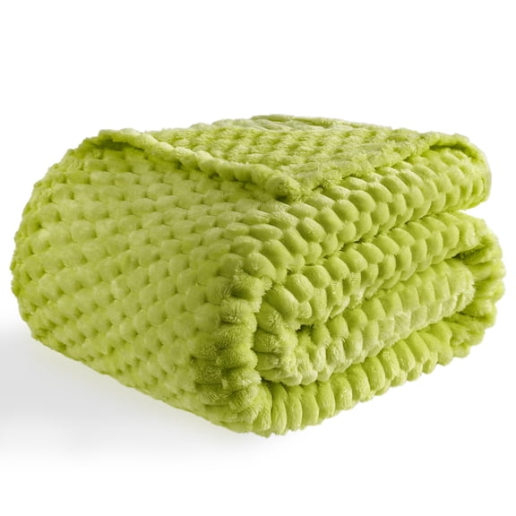 300 GSM Flannel Throw Blanket Light Yellow 50X40 Inches, Plush Fleece Cozy Lightweight Bedding for Pet Sofa Decor All Year, Yellow