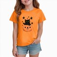 thumbnail image 2 of Futezty Toddler Boy Girl Pumpkin Spooky Halloween T-Shirt Short Sleeve Kids Fun Tops 12M-14T, 2 of 6
