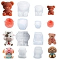 thumbnail image 4 of Ice Molds 2 Pack,Ice Cube Trays Mold to DIY Lovely 3D Drink Ice Coffee Juice Cocktail,Silicone Candle Chocolate Mold for Easter Halloween Christmas Party Cake Decoration, 4 of 6