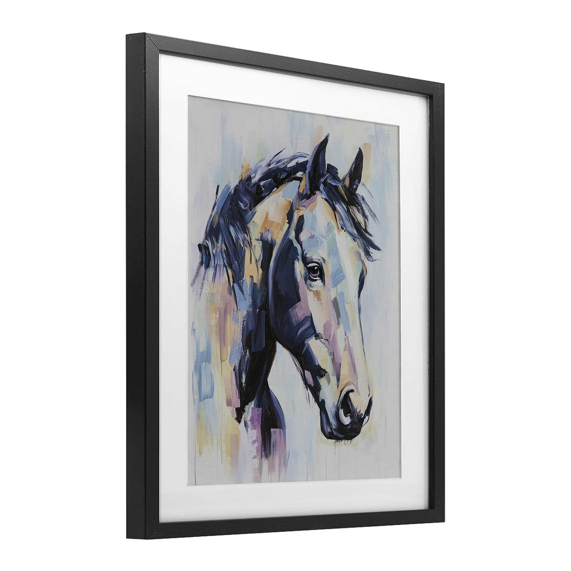 Stupell Industries Vivid Equine Portrait Black Framed Print Under Glass, design by Svetlana Aleynikova