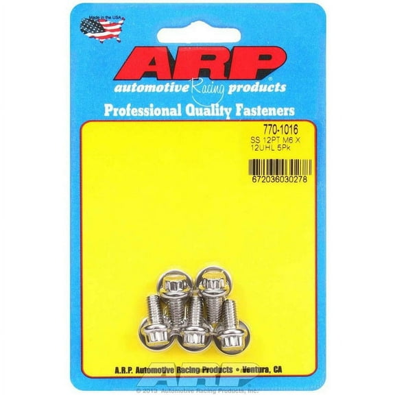 Arp S/S Bolt Kit - 12pt. (5) 6mm x 1.00 x 12