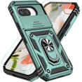 thumbnail image 1 of MYKOMI Phone Case for Google Pixel 9A Case with HD Screen Protector & Slide Camera Cover & Rotated Ring Kickstand, [Military-Grade] Phone Case for Google Pixel 9A, 1 of 8