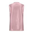 thumbnail image 6 of Dwellite Women's Silk Stain V Neck Tank Tops Sleeveless Solid Color Blouses Spring Business Work Shirts Pink S, 6 of 9