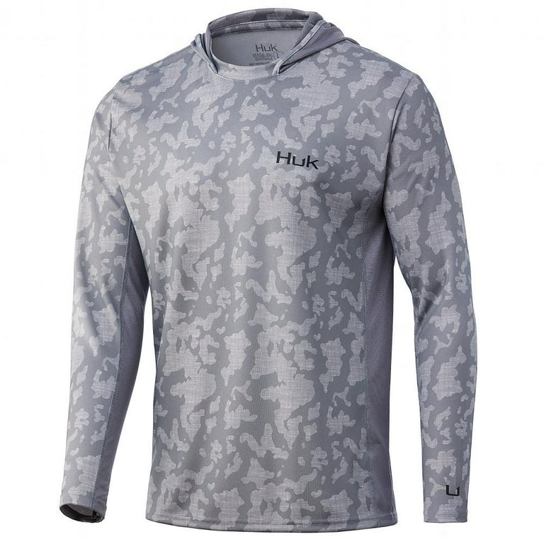 Huk Performance Fishing Icon X Running Lakes Hoodie Volcanic Ash
