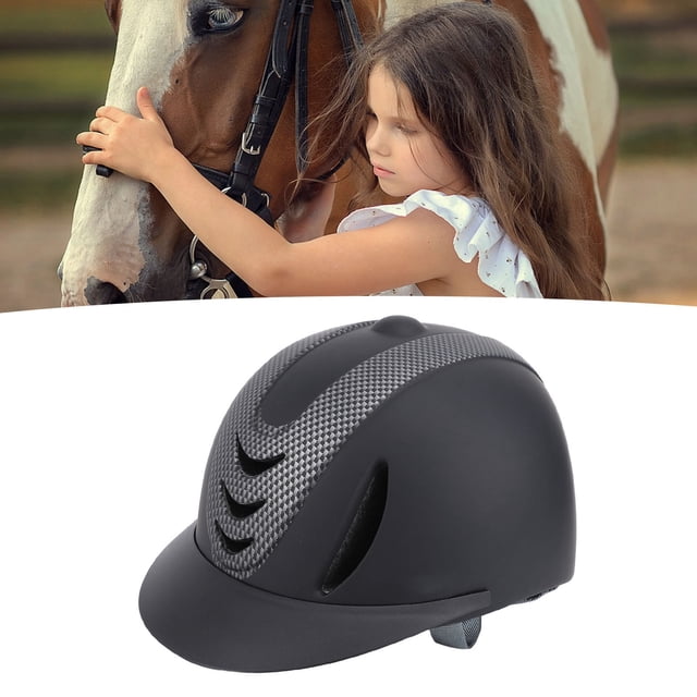 Children Equestrian Riding Helmet, Lightweight Breathable Adjustable Horse Riding Hat Horseback Helmet with Removable Lining for Children