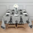 thumbnail image 3 of Black Labrador Square Tablecloth,Waterproof Square Table Cover,Wipeable Spillproof Washable Table Cover for Home Kitchen Party Decor 60"x60"(152x152cm), 3 of 6