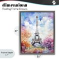 thumbnail image 4 of Stupell Industries Shabby Chic Pastel Paris Springtime Tower Gray Floating Frame Canvas Art, 25 x 31, by Creative Studio, 4 of 8